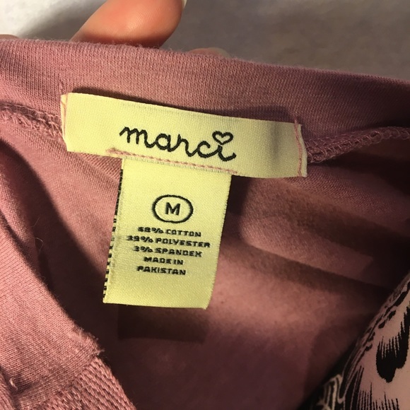 Pink Varsity Stripe sleeve Front Lacing Shirt - Picture 4 of 4